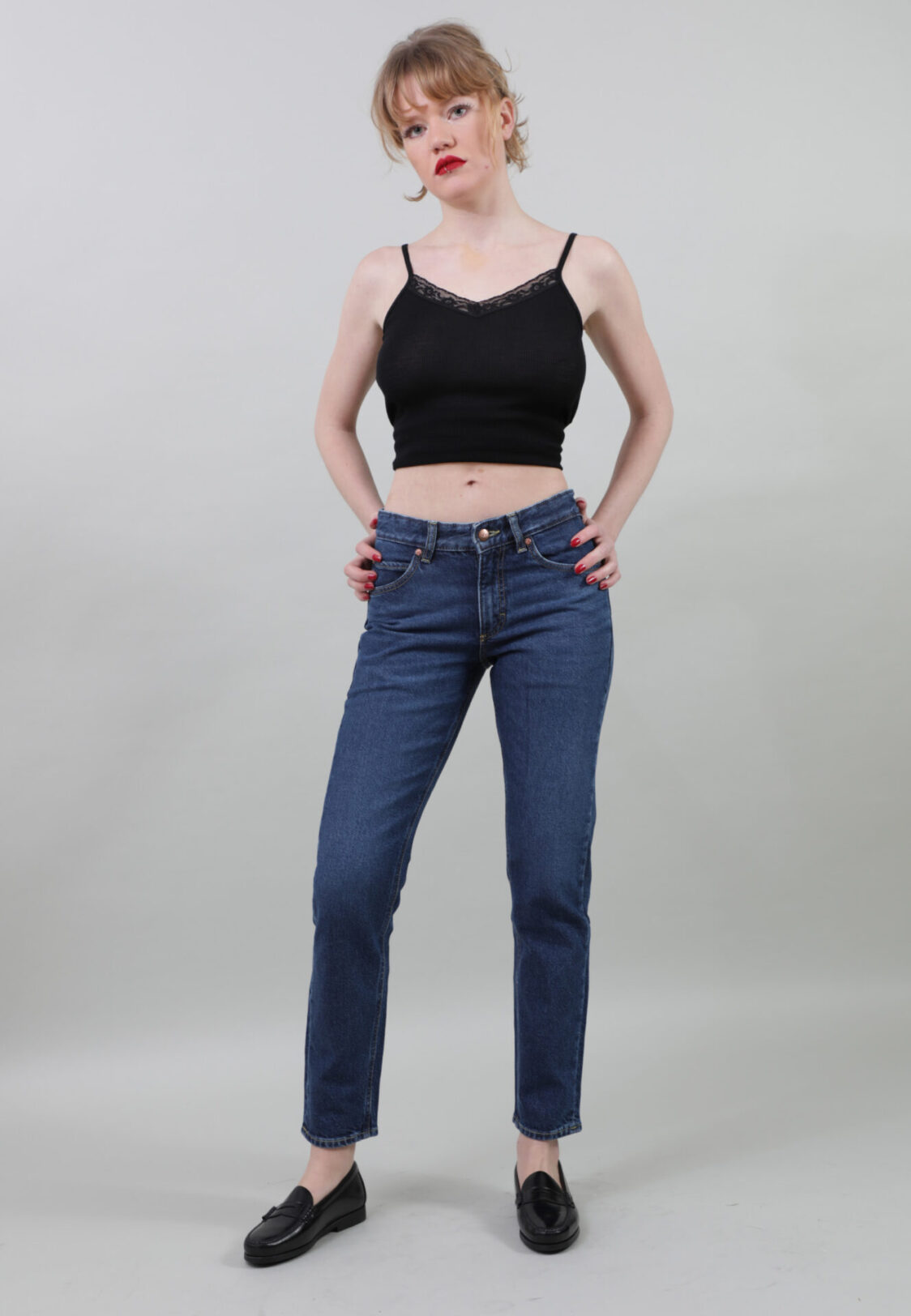jeans lee marion slim straight mid rise