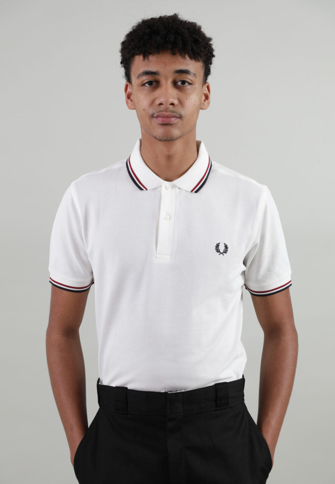 poloshirt fred perry weiss