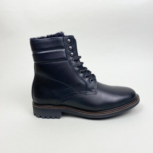 Schnürstiefel Schwarz Gefüttert